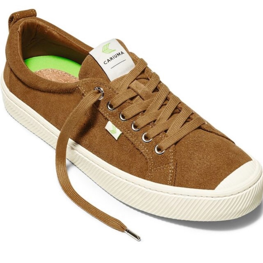 Cariuma Brown Suede Sneakers with Retro Design